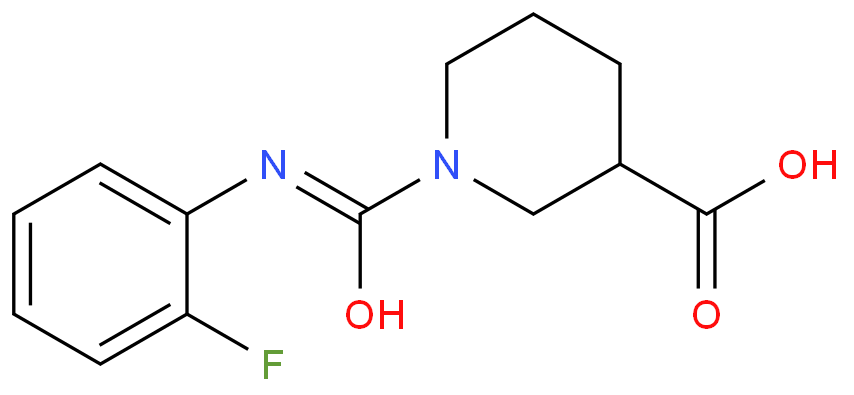 1-((2-氟苯基)氨基甲酰基)哌啶-3-羧酸/923226-69-1