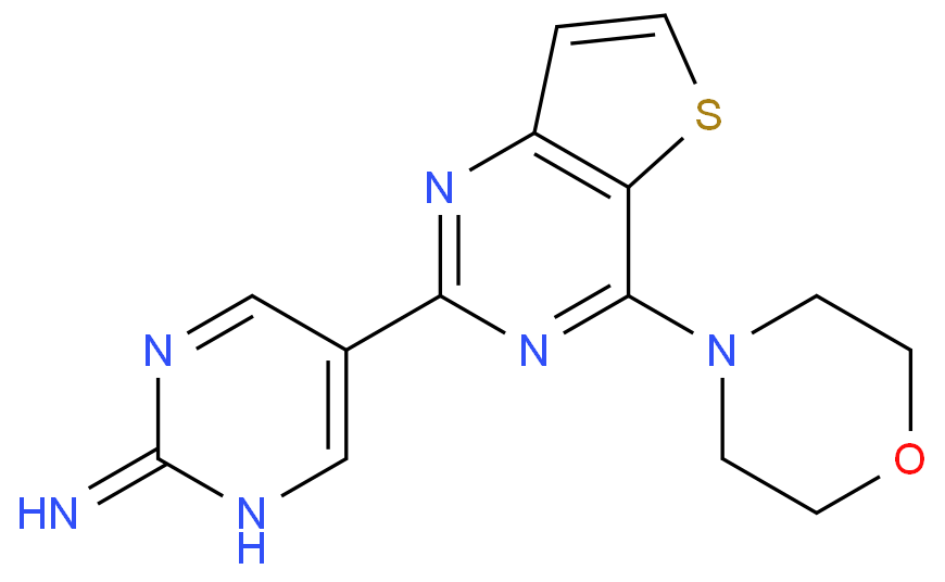 1033733-43-5 5-(4-morpholino-thieno[3,2-d]pyrimidin-2-yl)pyrimidin-2-amine  