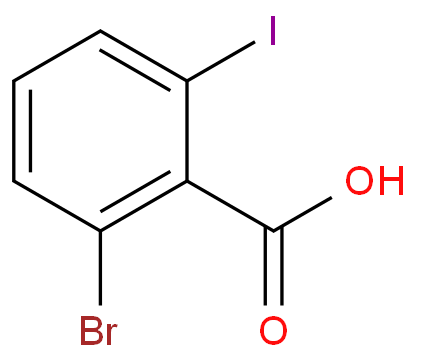 2-溴-6-碘苯甲酸化学结构式