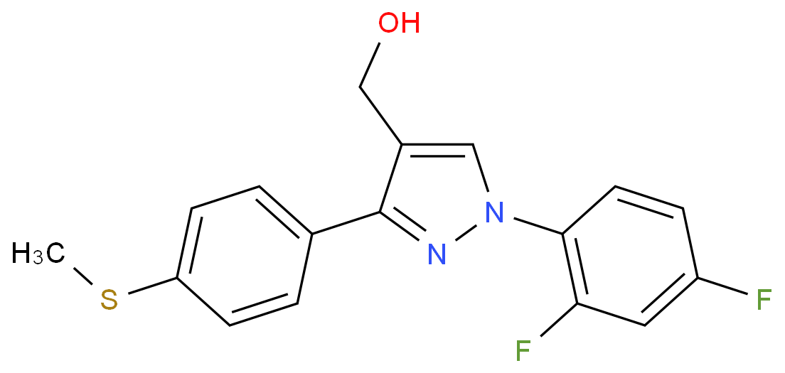 (1-(2,4-DIFLUOROPHENYL)-3-(4-(METHYLTHIO)PHENYL)-1H-PYRAZOL-4-YL)METHANOL