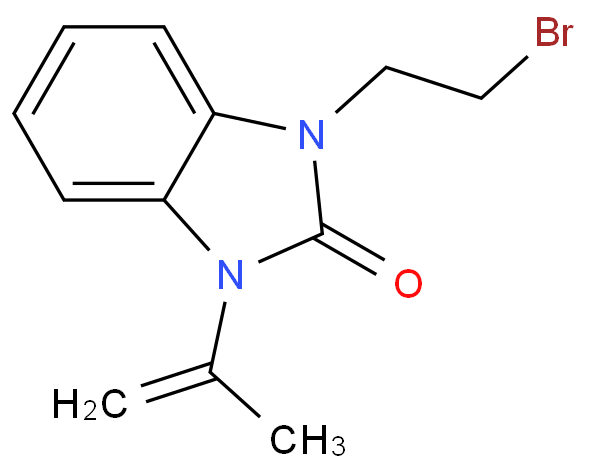 1-(2-bromoethyl)-3-(prop-1-en-2-yl)-1H-benzo[d]imidazol-2(3H)-one structure