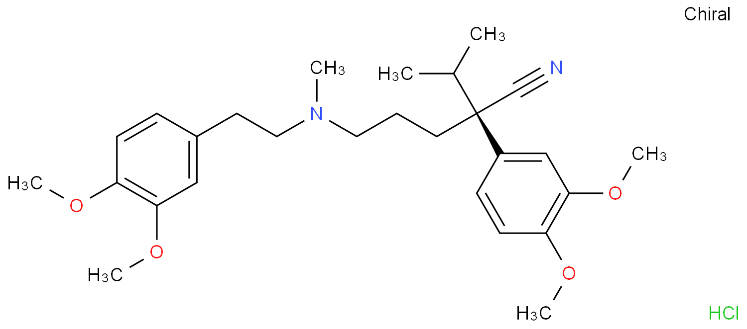 (+)-[3-cyano-3-(3,4-dimethoxyphenyl)hex-6-yl](5,6-dimethoxyphenethyl)methylammonium chloride
