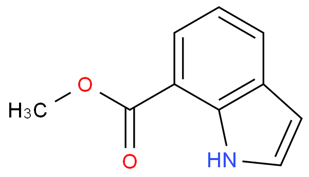 1H-吲哚-7-羧酸甲酯化学结构式