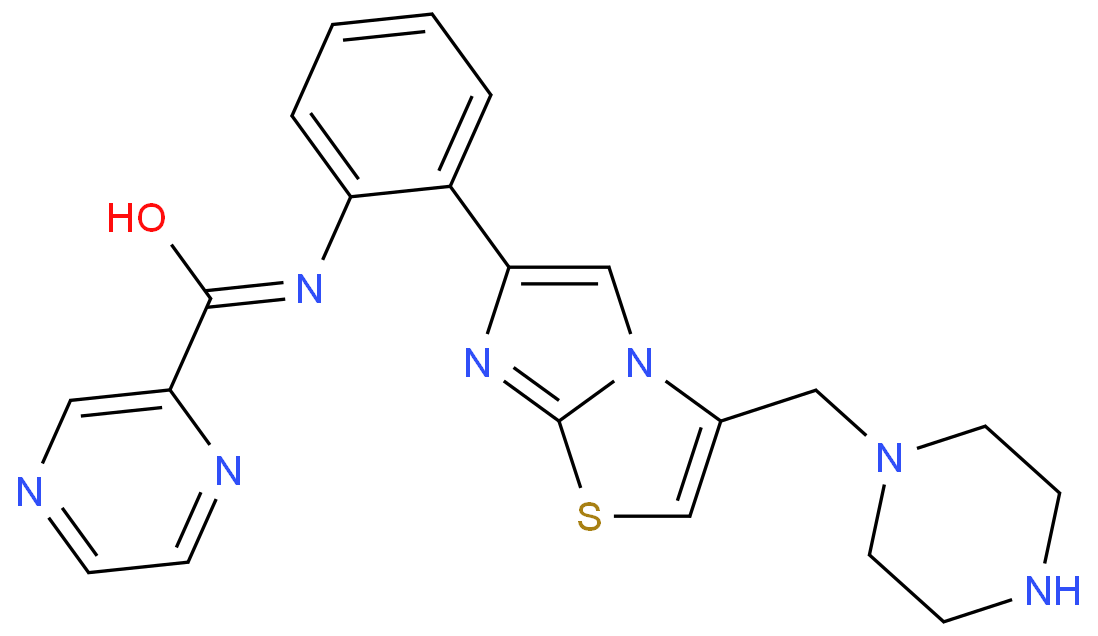 N-(2-(3-(piperazin-1-ylmethyl)imidazo[2,1-b]thiazol-6-yl)phenyl)pyrazine-2-carboxamide