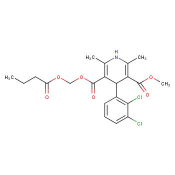 5-O-(butanoyloxymethyl) 3-O-methyl 4-(2,3-dichlorophenyl)-2,6-dimethyl-1,4-dihydropyridine-3,5-dicarboxylate