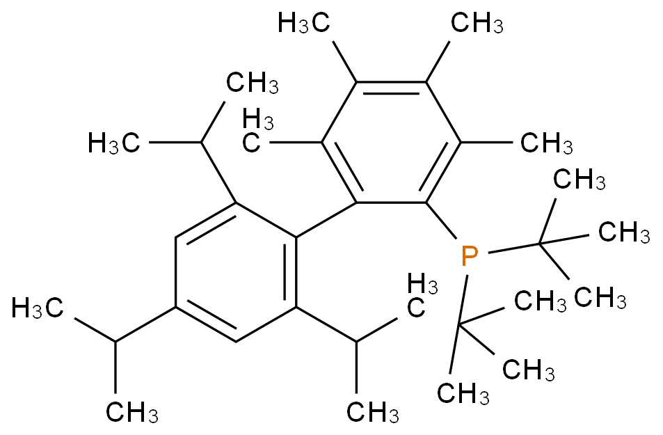2-二叔丁基膦-3,4,5,6-四甲基-2',4',6'-三异丙基-1,1'-联苯,
Me4-t-BuXphos