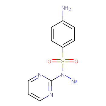 磺胺嘧啶钠化学结构式