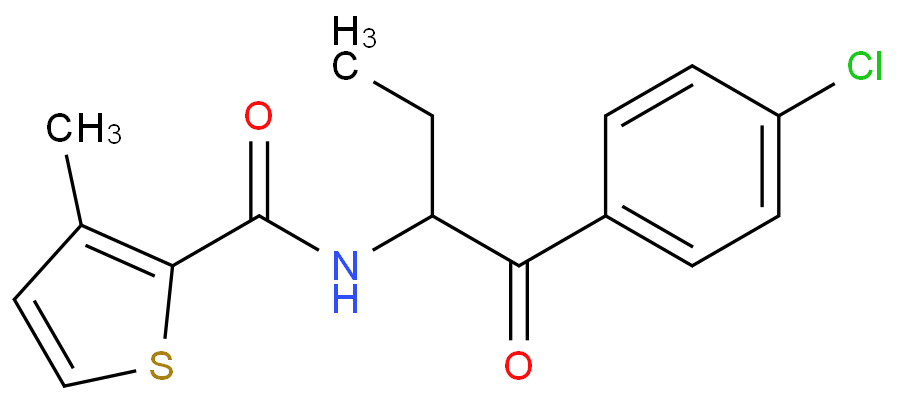  2-Thiophenecarboxamide, N-[1-(4-chlorobenzoyl)propyl]-3-methyl-