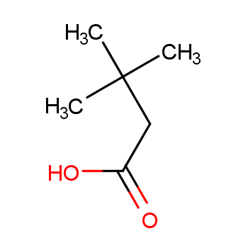 3,3-二甲基-1-丁酸化学结构式