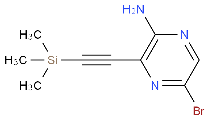 5-溴-3-((三甲基硅基)乙炔)吡嗪-2-胺CAS875781-41-2（自有实验室，优势产品常备库存，质量保证）