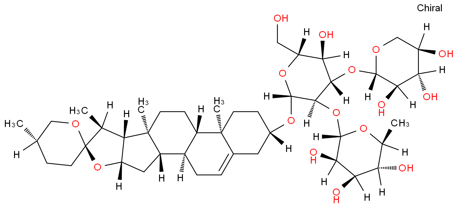 (3,25S)-Spirost-5-en-3-yl 6-deoxy--L-mannopyranosyl-(1->2)-[-D-xylopyranosyl-(1->3)]--D-glucopyranoside