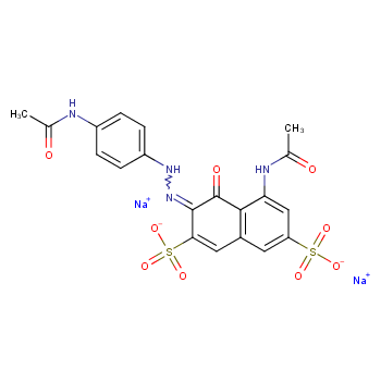 2,7-Naphthalenedisulfonicacid, 5-(acetylamino)-3-[2-[4-(acetylamino)phenyl]diazenyl]-4-hydroxy-, sodiumsalt (1:2)  