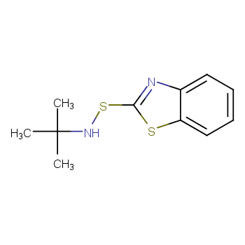 N-tert-Butyl-2-benzothiazolesulfenamide structure