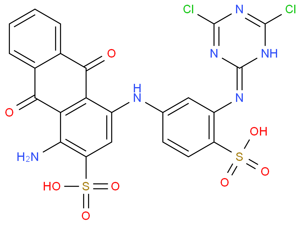2-Anthracenesulfonicacid,1-amino-4-[[3-[(4,6-dichloro-1,3,5-triazin-2-yl)amino]-4-sulfophenyl]amino]-9,10-dihydro-9,10-dioxo-  