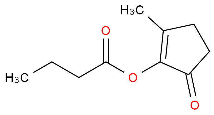 2-methyl-5-oxo-1-cyclopenten-1-yl butyrate  