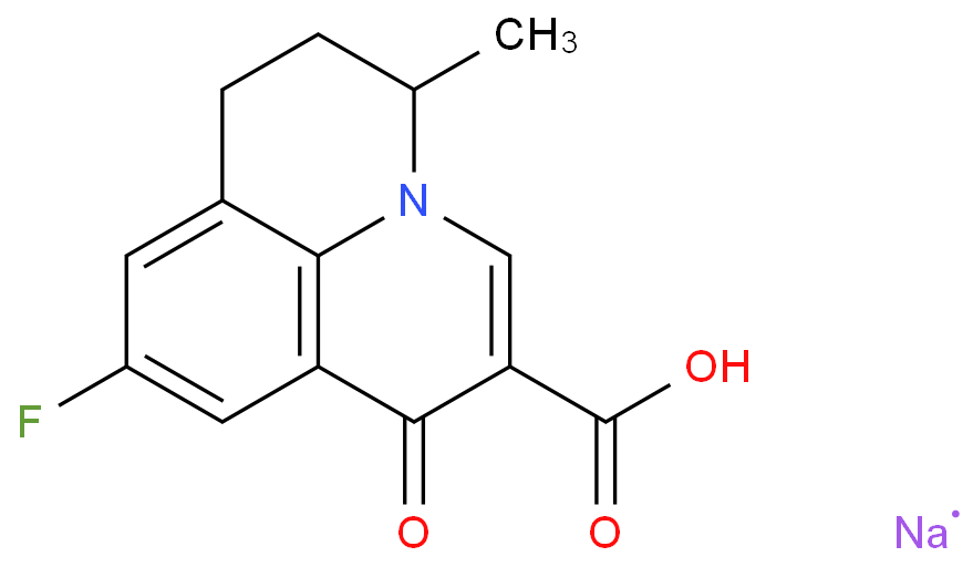 氟甲喹钠盐化学结构式