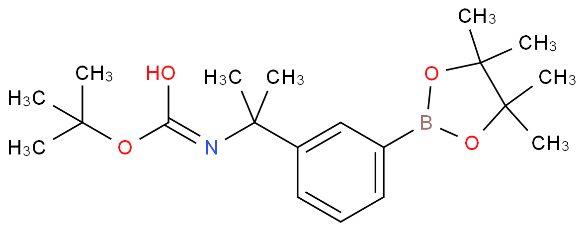 (2-(3-(4,4,5,5-四甲基-1,3,2-二氧硼杂环戊烷-2-基)苯基)丙-2-基)氨基甲酸叔丁酯/887254-69-5