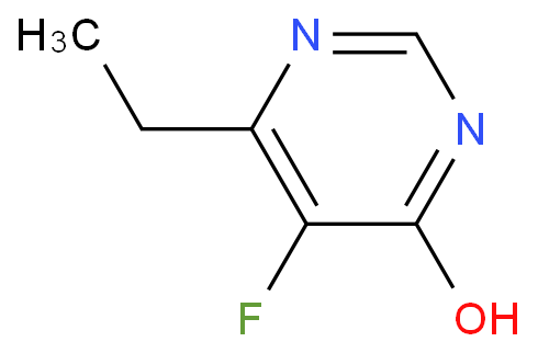6-乙基-5-氟嘧啶-4(3H)酮化学结构式