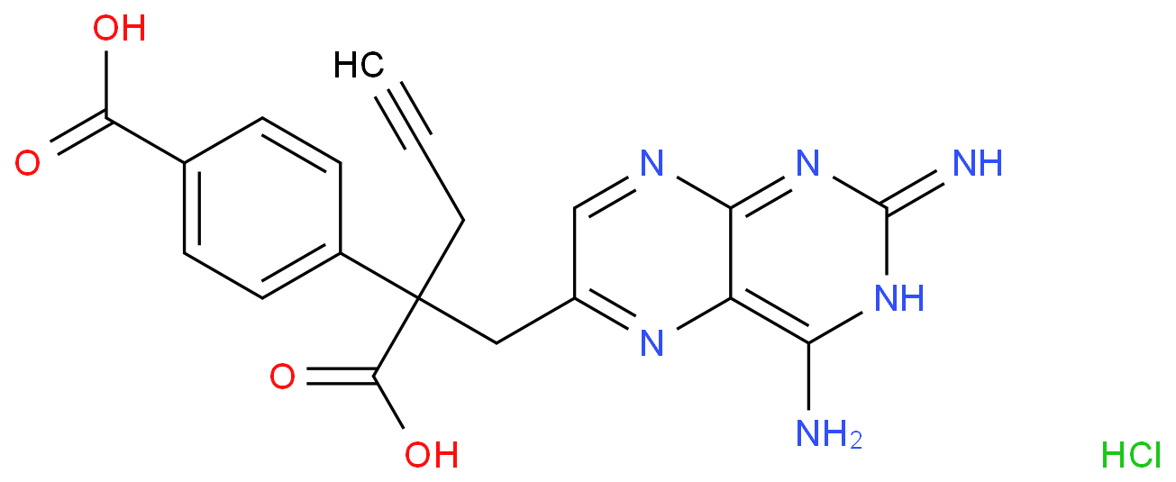 6-喋啶丙酸,2,4-二氨基-Α-(4-羧基苯基)-Α-2-丙炔-1-基 - 盐酸盐CAS：1497287-42-9