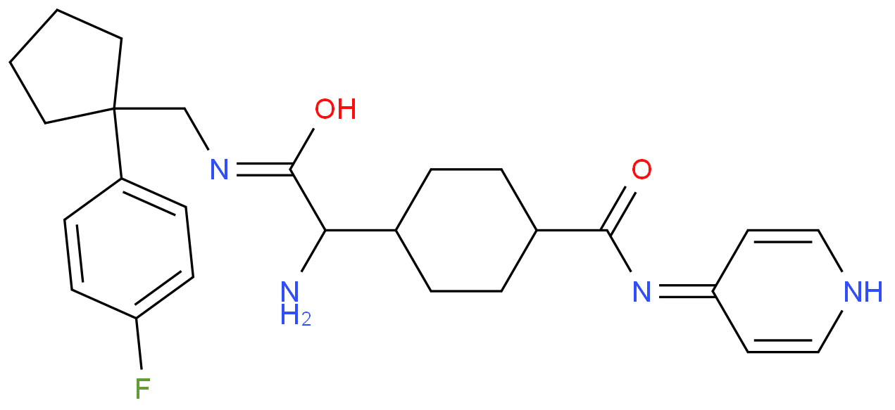 4-[1-amino-2-[[1-(4-fluorophenyl)cyclopentyl]methylamino]-2-oxoethyl]-N-pyridin-4-yl-1-cyclohexanecarboxamide