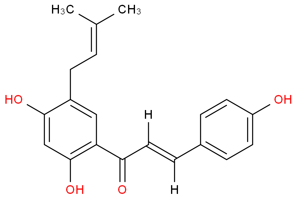 (E)-1-[2,4-dihydroxy-5-(3-methylbut-2-enyl)phenyl]-3-(4-hydroxyphenyl)prop-2-en-1-one
