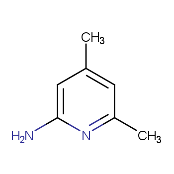 2-氨基-4,6-二甲基吡啶化学结构式