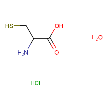 l-cysteine hydrochloride monohydrate 99 % crystaline powder.  