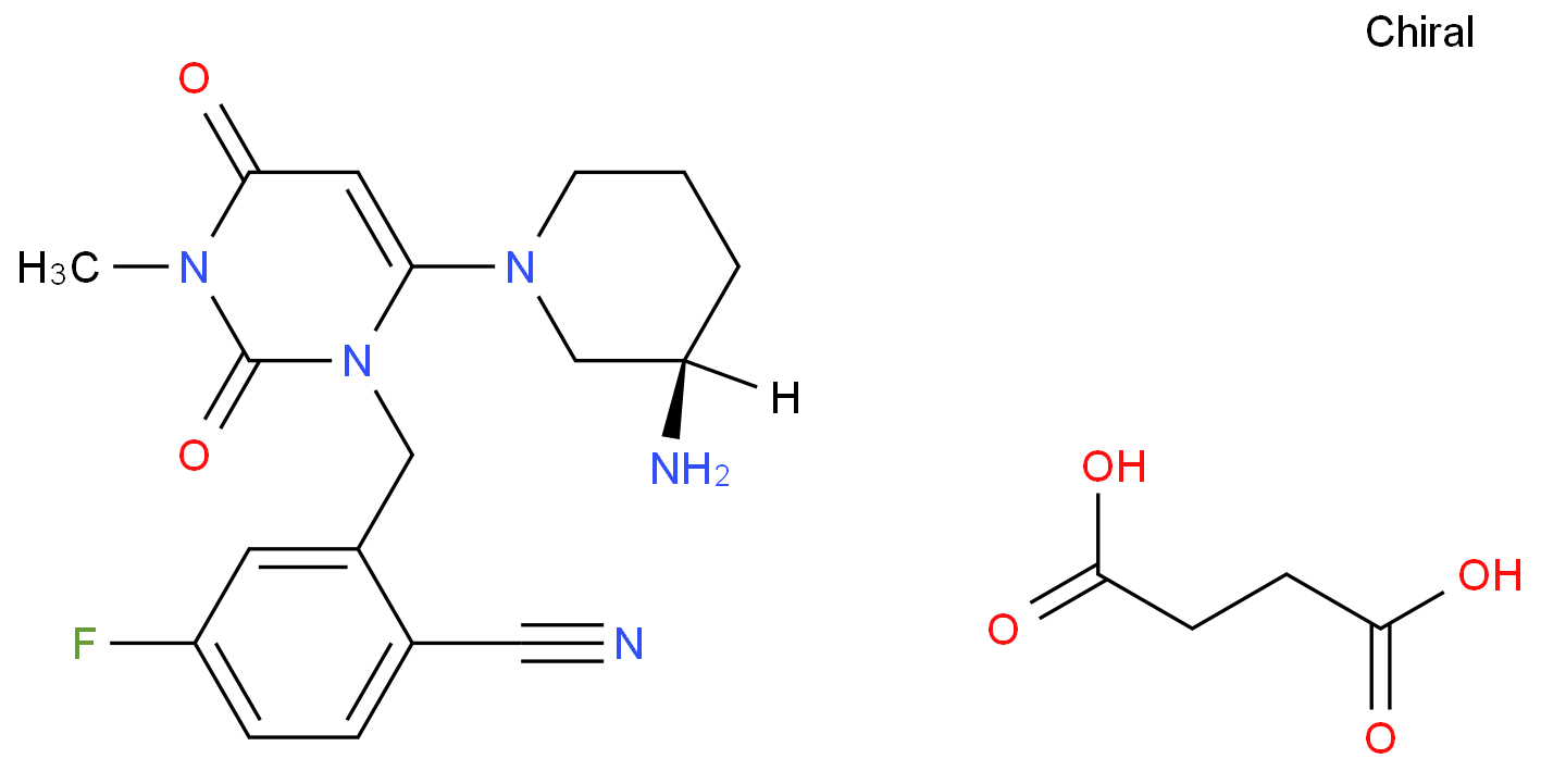 Trelagliptin succinate; 1029877-94-8 structural formula