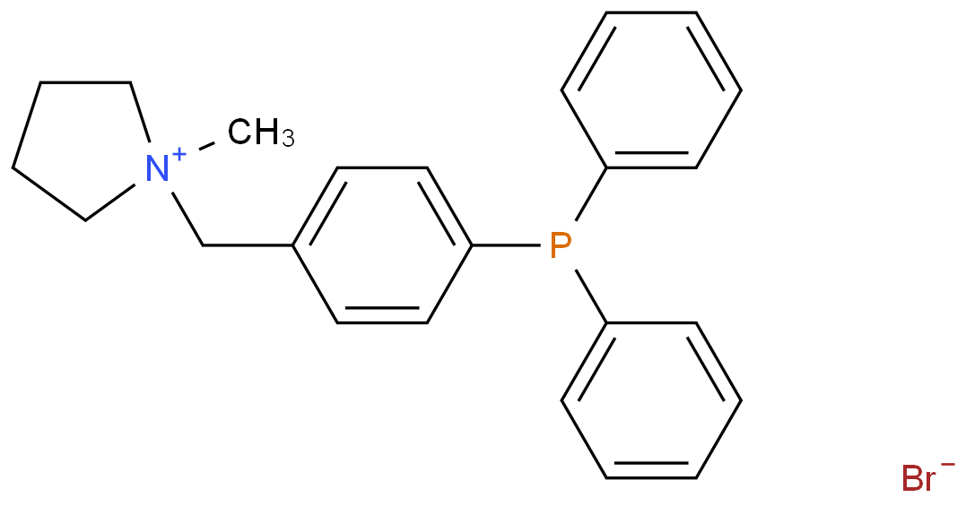 1-甲基-1-[4-(二苯基膦)苄基]吡咯烷鎓溴化物 1229444-44-3