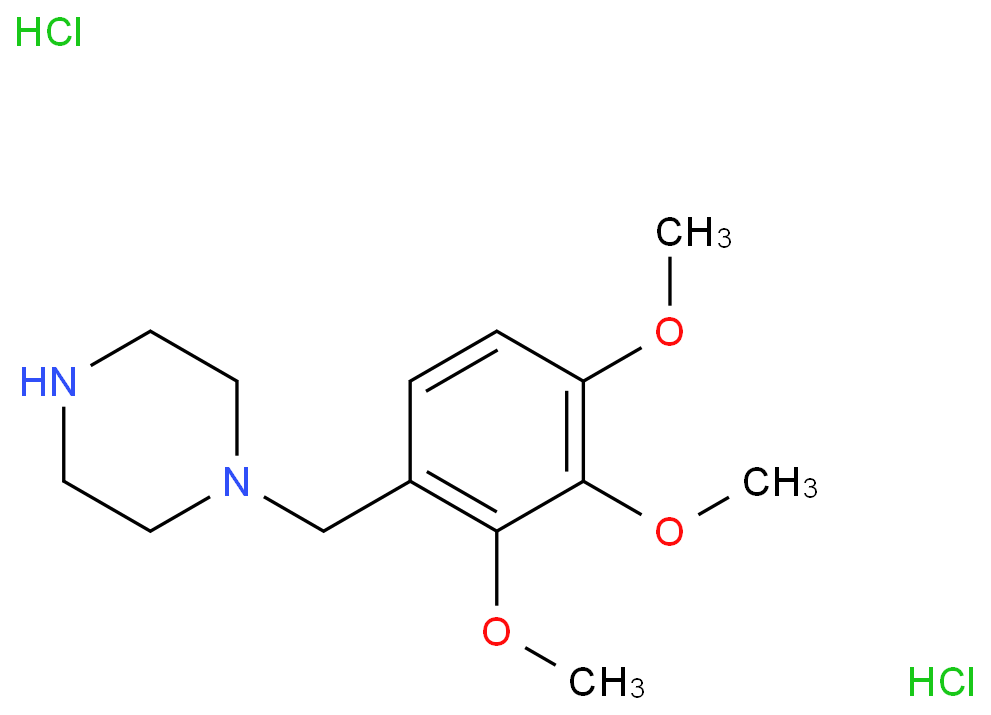 盐酸曲美他嗪化学结构式