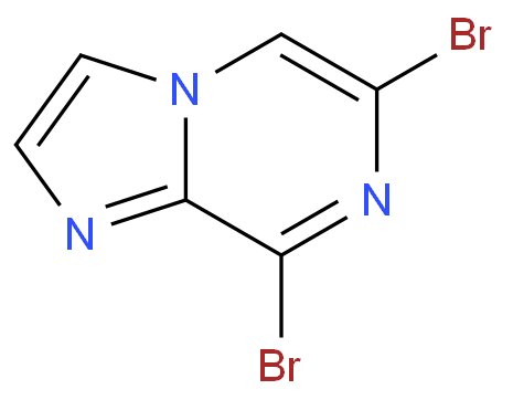 6,8-二溴咪唑并[1,2-a]吡嗪化学结构式