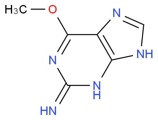 2-氨基-6-甲氧基嘌呤化学结构式