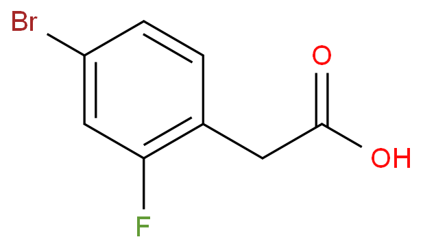 4-溴-2-氟苯乙酸化学结构式