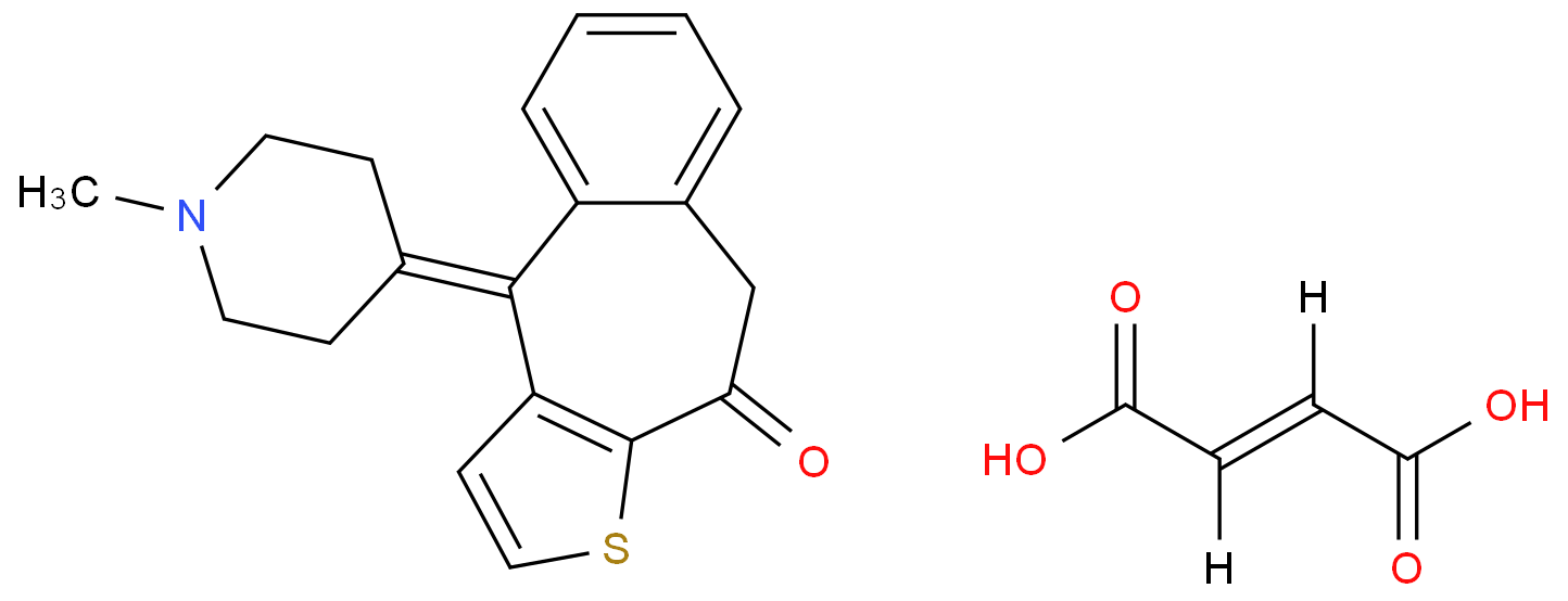 富马酸酮替芬化学结构式