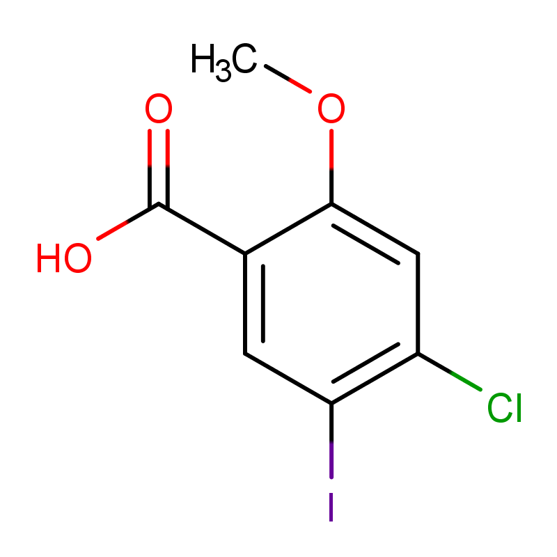 4-氯-5-碘-2-甲氧基苯甲酸 CAS号:1440526-64-6科研及生产专用 高校及研究所支持货到付款