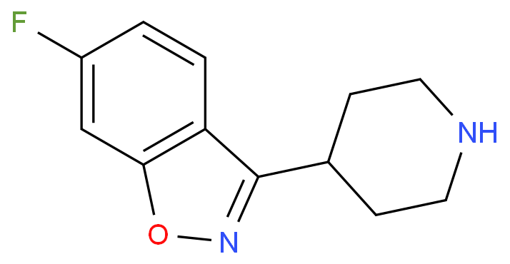 6-Fluoro-3-(4-piperidinyl)-1,2-benzisoxazole structure