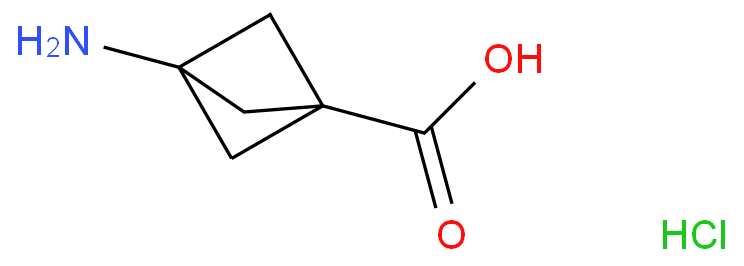 3-氨基双环[1.1.1]戊烷-1-羧酸盐酸盐化学结构式