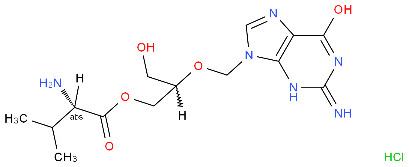 Valganciclovir hydrochloride structure