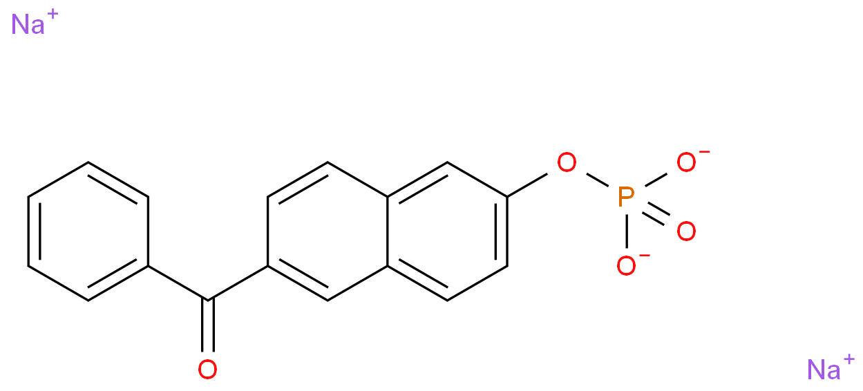 Methanone,phenyl[6-(phosphonooxy)-2-naphthalenyl]-, sodium salt (1:2)  