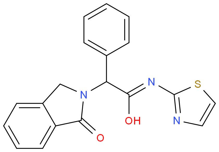 2-(1-氧代异吲哚啉-2-基)-2-苯基-N-(噻唑-2-基)乙酰胺/892772-75-7