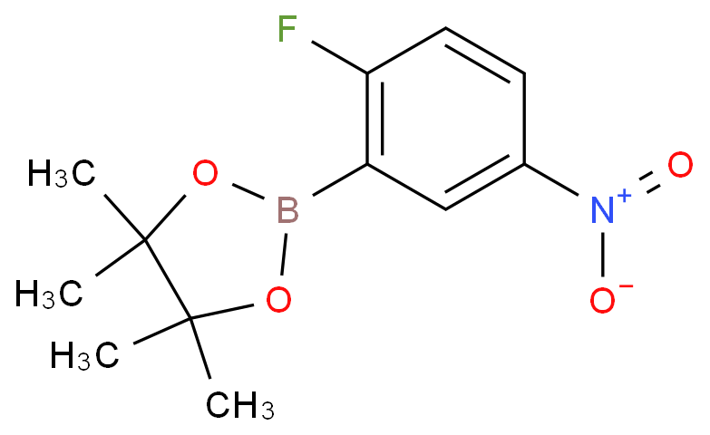 2-氟-5-硝基苯基硼酸频那醇酯化学结构式