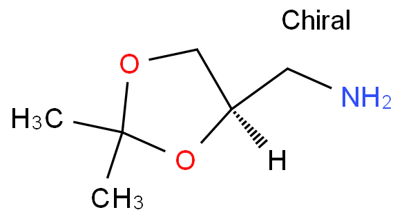 103883-30-3 (R)-(-)-2,2-二甲基-1,3-二氧戊环-4-甲胺 结构式图片