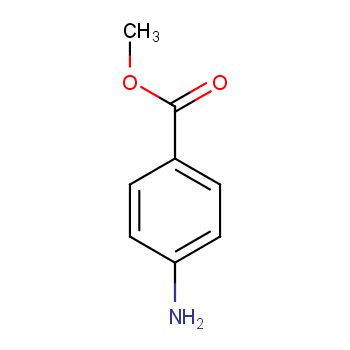 4-氨基苯甲酸甲酯化学结构式