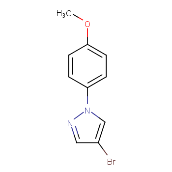 4-溴-1-(4-甲氧基苯基)吡唑化学结构式