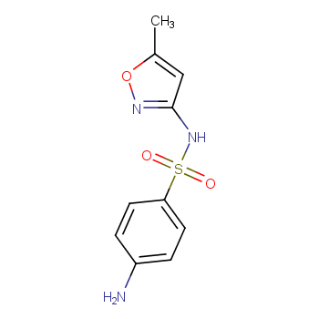 Sulfamethoxazole structure