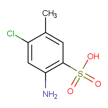2-氨基-4-氯-5-甲基苯磺酸化学结构式