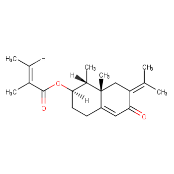 2-Butenoic acid,2-methyl-,(1R,2R,8aR)-1,2,3,4,6,7,8,8a-octahydro-1,8a-dimethyl-7-(1-methylethylidene)-6-oxo-2-naphthalenylester, (2Z)-  