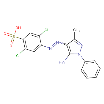 Benzenesulfonic acid,4-[2-(5-amino-3-methyl-1-phenyl-1H-pyrazol-4-yl)diazenyl]-2,5-dichloro-  