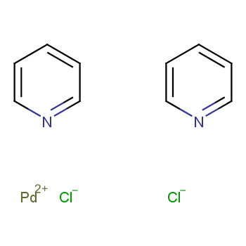 双(吡啶)二氯化钯化学结构式