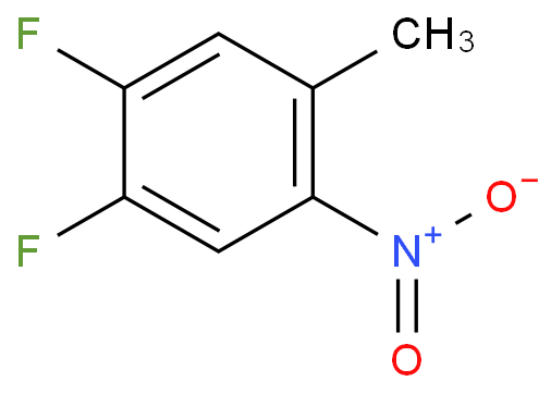 2-硝基-4,5-二氟甲苯化学结构式